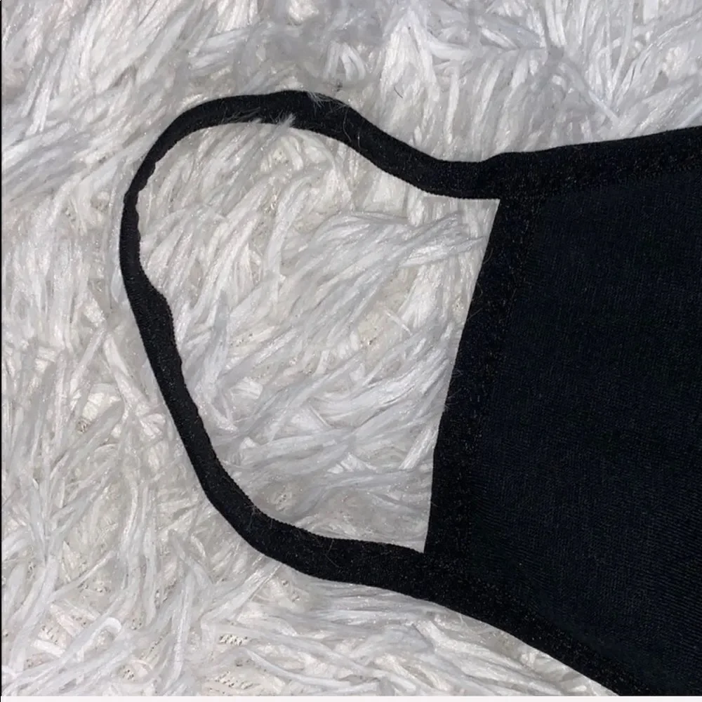 Unisex Black Cotton Face Mask